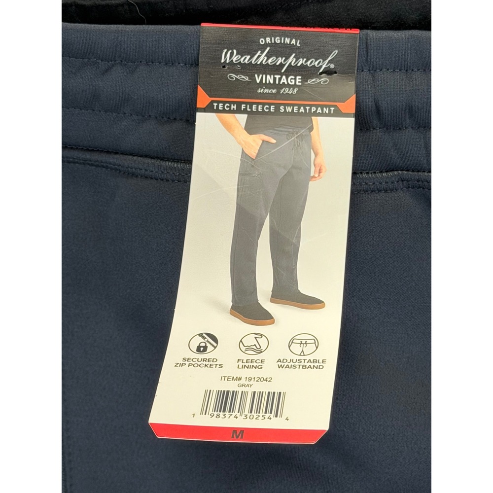 Weatherproof Vintage Mens Tech Fleece Sweatpants Gray Size M 1912042 - Picture 2 of 11